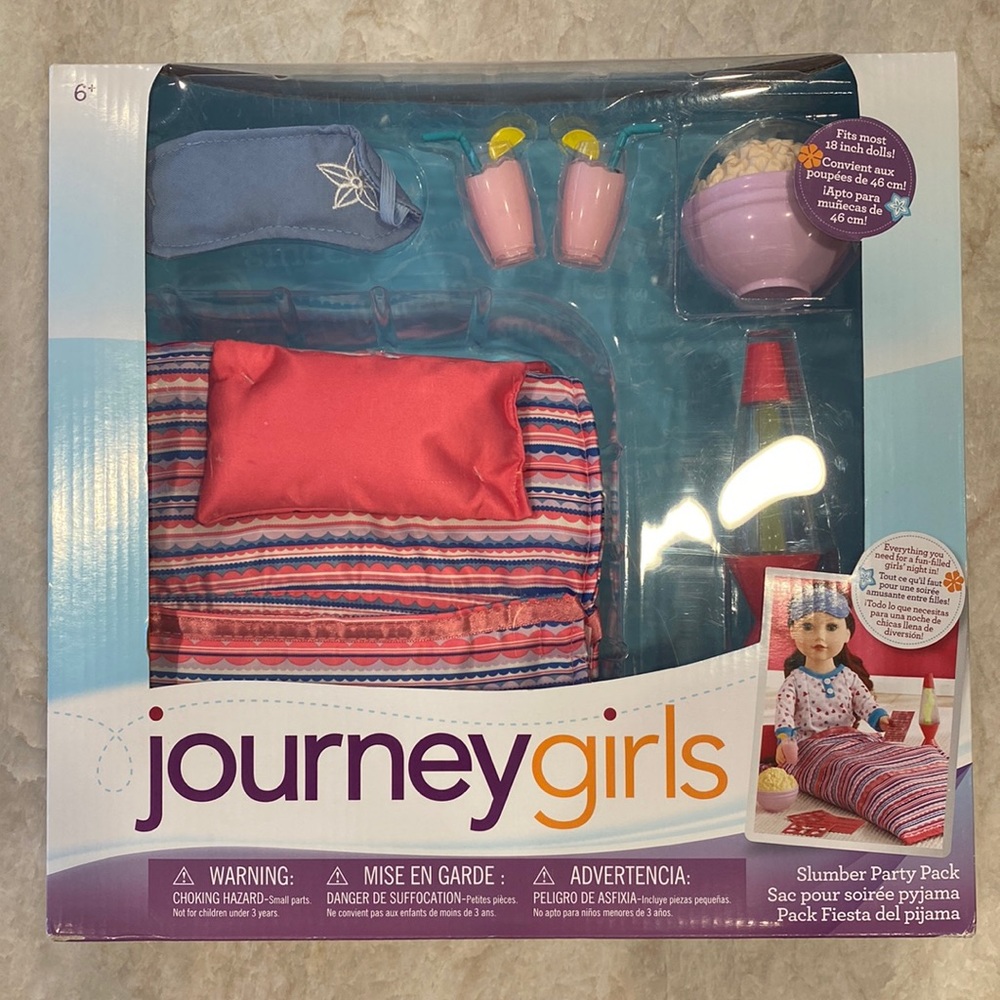 JOURNEY GIRLS SLUMBER PARTY PACK 18" DOLL ACCESSORIES-PINK PILLOW--NEW IN BOX